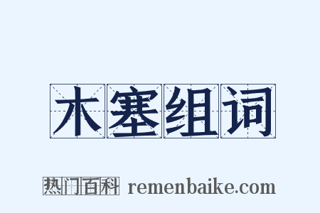 木塞组词是什么意思的图片